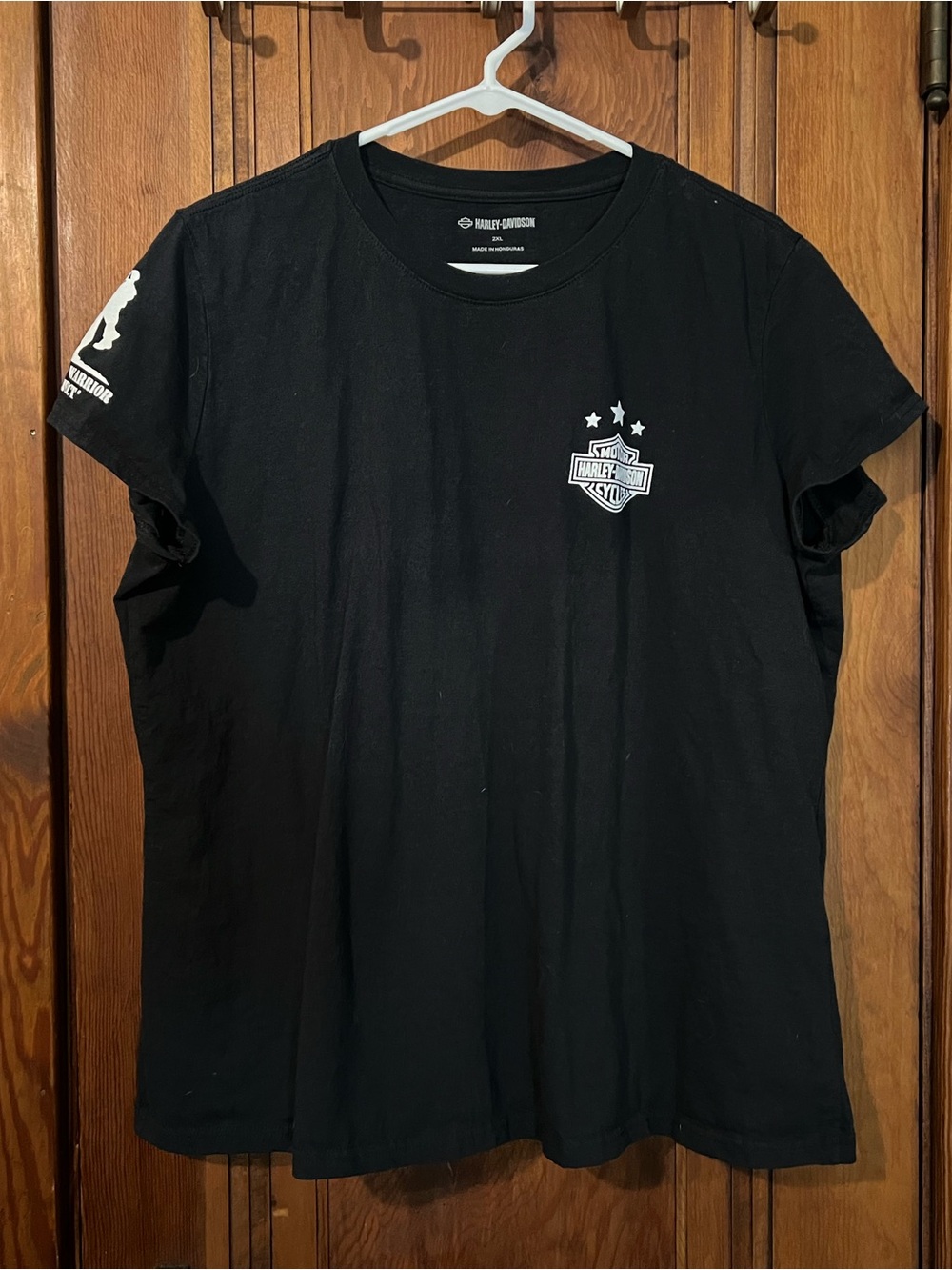 Harley-Davidson Black Short Sleeve Tee with White Shield Logo